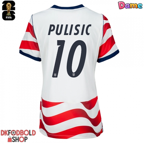 Forente stater Christian Pulisic #10 Hjemmebanetrøje Dame VM 2026 Kort ærmer